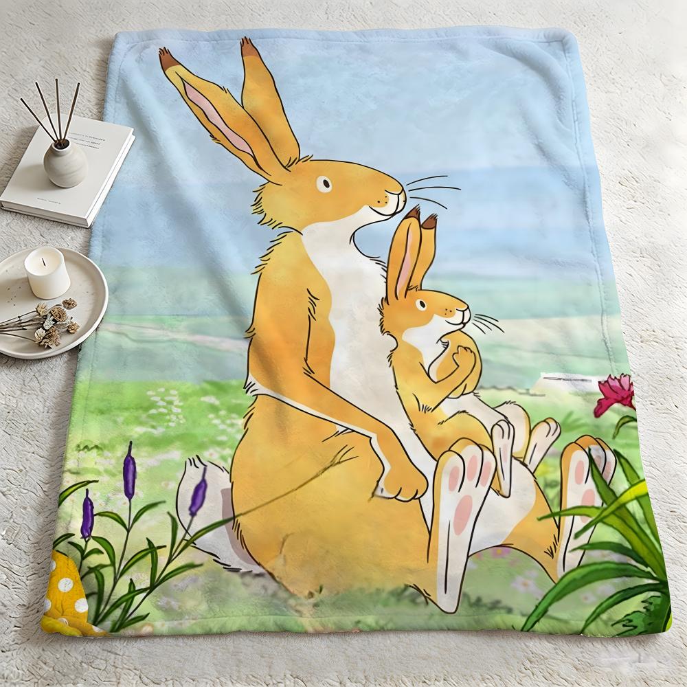 book G-Guess How Much I Love You-U Throw Warm Soft Flannel Blanket, Multi-use for Sofa Bed Camping Travel Nap 75cmx90cm