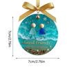 Sea Glass Christmas Friendship Ornament 2D Acrylic Christmas Tree Decor Friend Keepsake Pendant For Winter Home