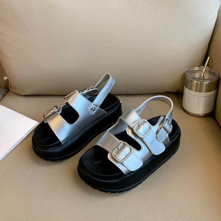 

Женские сандалии с регулируемым каблуком 35 серебряный