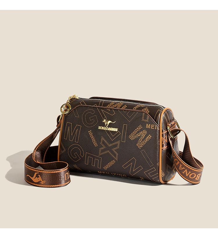 Noua preferată la modă! Geantă mică din piele moale cangur, interpretând stilul retro high-end