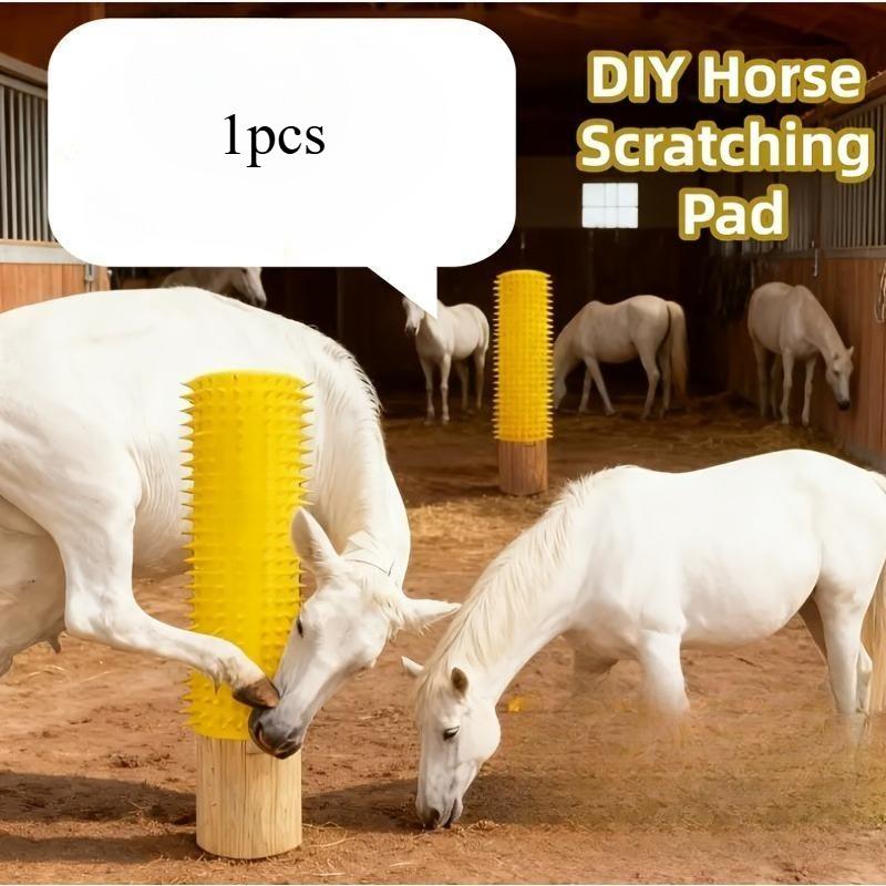 Tapis à gratter en plastique robuste pour chevaux et bétail - Convient aux chevaux, bovins, chèvres - Tapis de toilettage à gratter durable pour