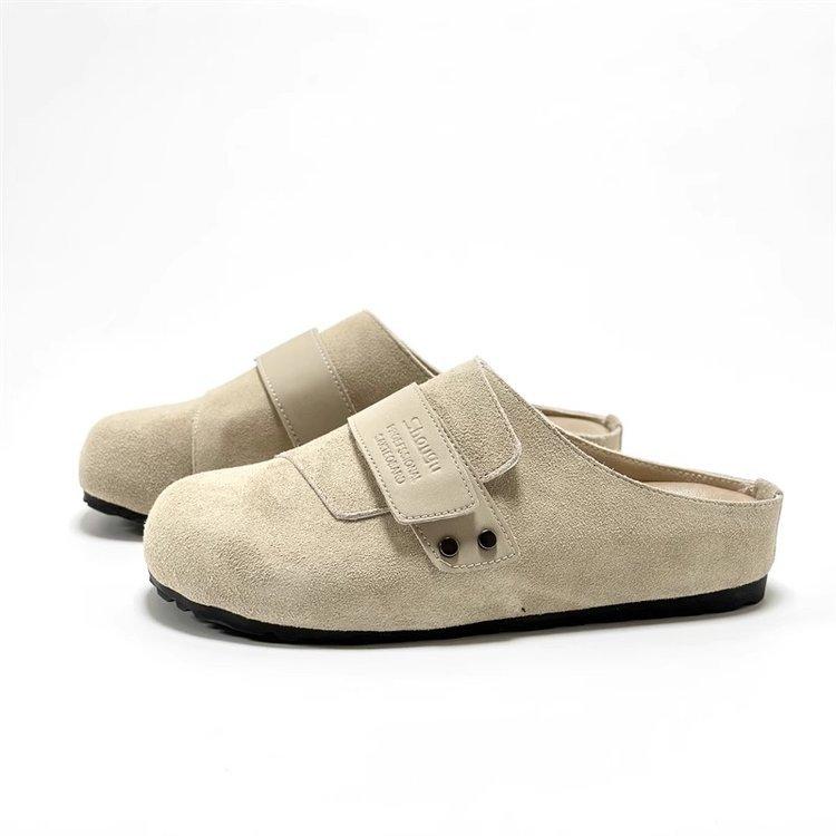 European Boken slippers women's outerwear bag head half slippers 2025 summer new breathable thick-bottomed versatile casual slippers