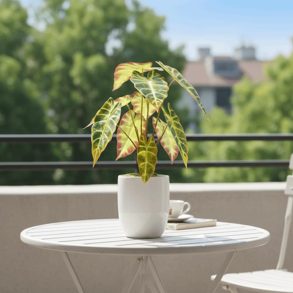 Realistic Artificial Peacock Leaf Plant Lifelike Decorative Plant Fake Green Plant  Home Decor
