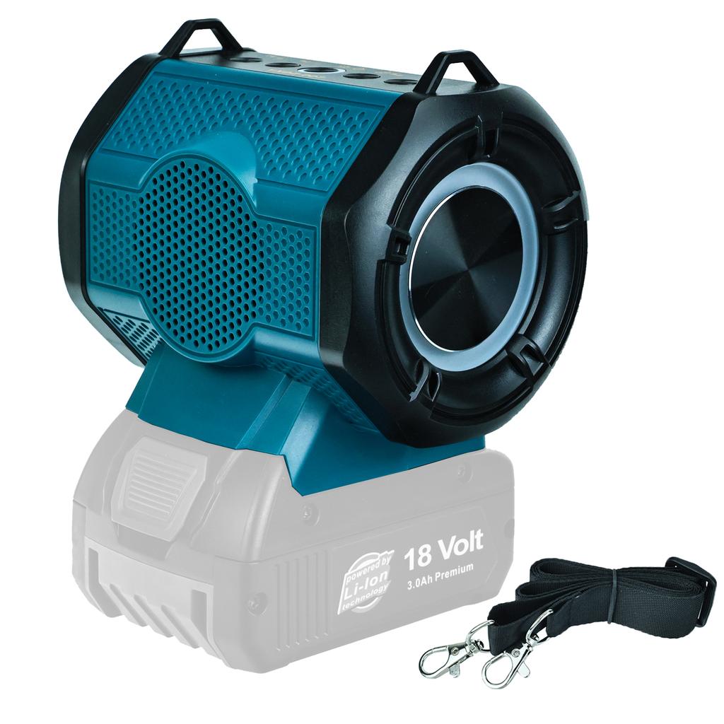 Speaker For Milwaukee/Makita/Dewalt 18-20V Li-ion Battery With USB Type-C Port Bluetooth-compatible Player Loudspeaker Amplifier