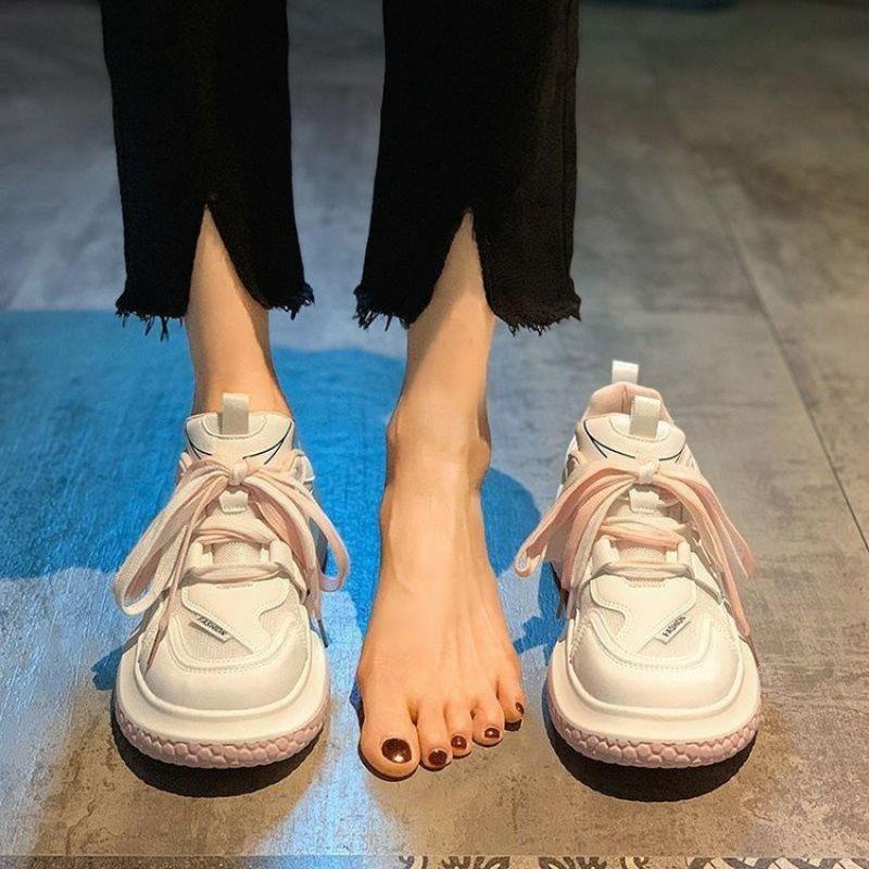 Women's Sneakers  New Summer Fashionable Casual Thick Soled Shoes Comfortable Height-increasing Platform Soles for Women