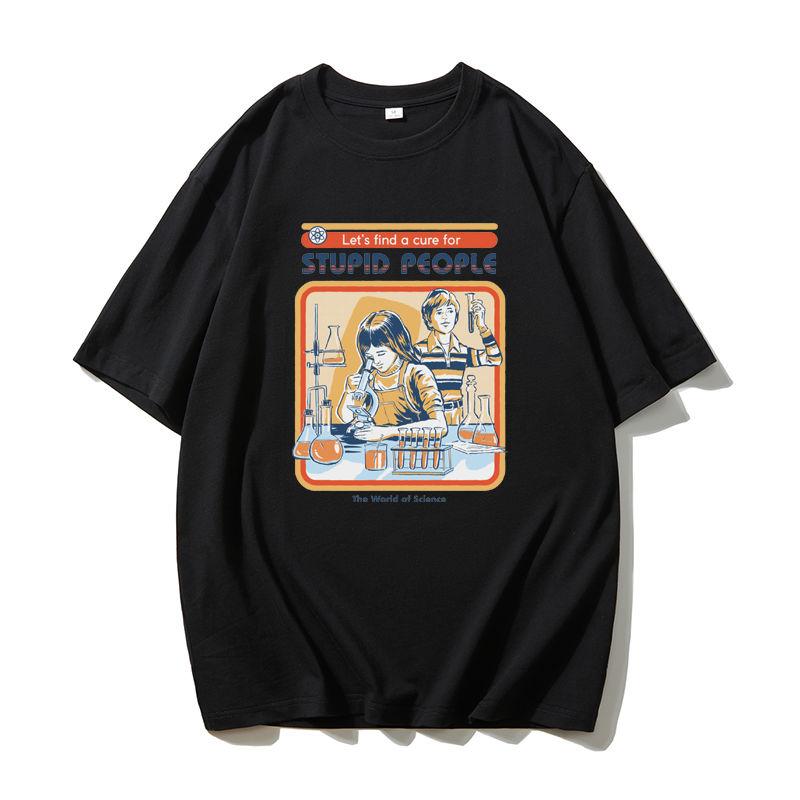 Stay Positive. Classic Illustrations of Men and Women, American Retro Artist, Short-sleeved T-shirt