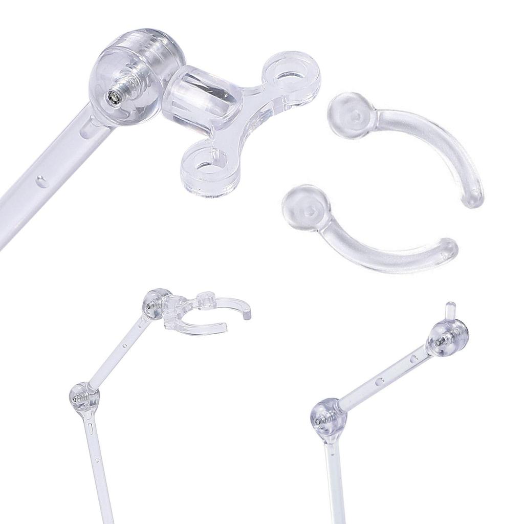 CHASO Figure Scale Plastic Model Compatible with 3mm Figure Action Base Set of 2 Stand, 1/144 Axis, Display, Stand, 4-Hole Joint,