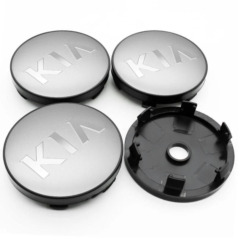 4 Stück 60mm Auto Styling Radnabenkappen Abdeckung Emblem Abzeichen Für Kia Ceed Picanto Rio 3 5 K3 K5 Sorento Optoma Soul Zubehör