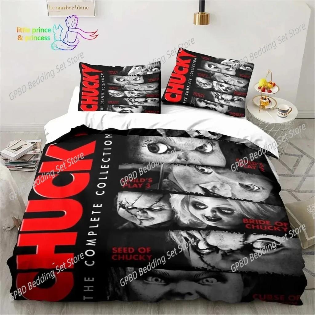 Horror Movie Chucky Bedding Set For Bedroom Soft Modern Bedspreads Comefortable Kids Duvet Cover Quilt Cover And Pillowcase