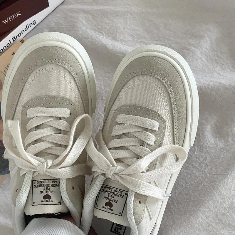 Women's Sneakers Trendy Versatile Casual Shoes Breathable Canvas Shoes for Women Platform Vulcanized Shoe Tennis Training Shoes