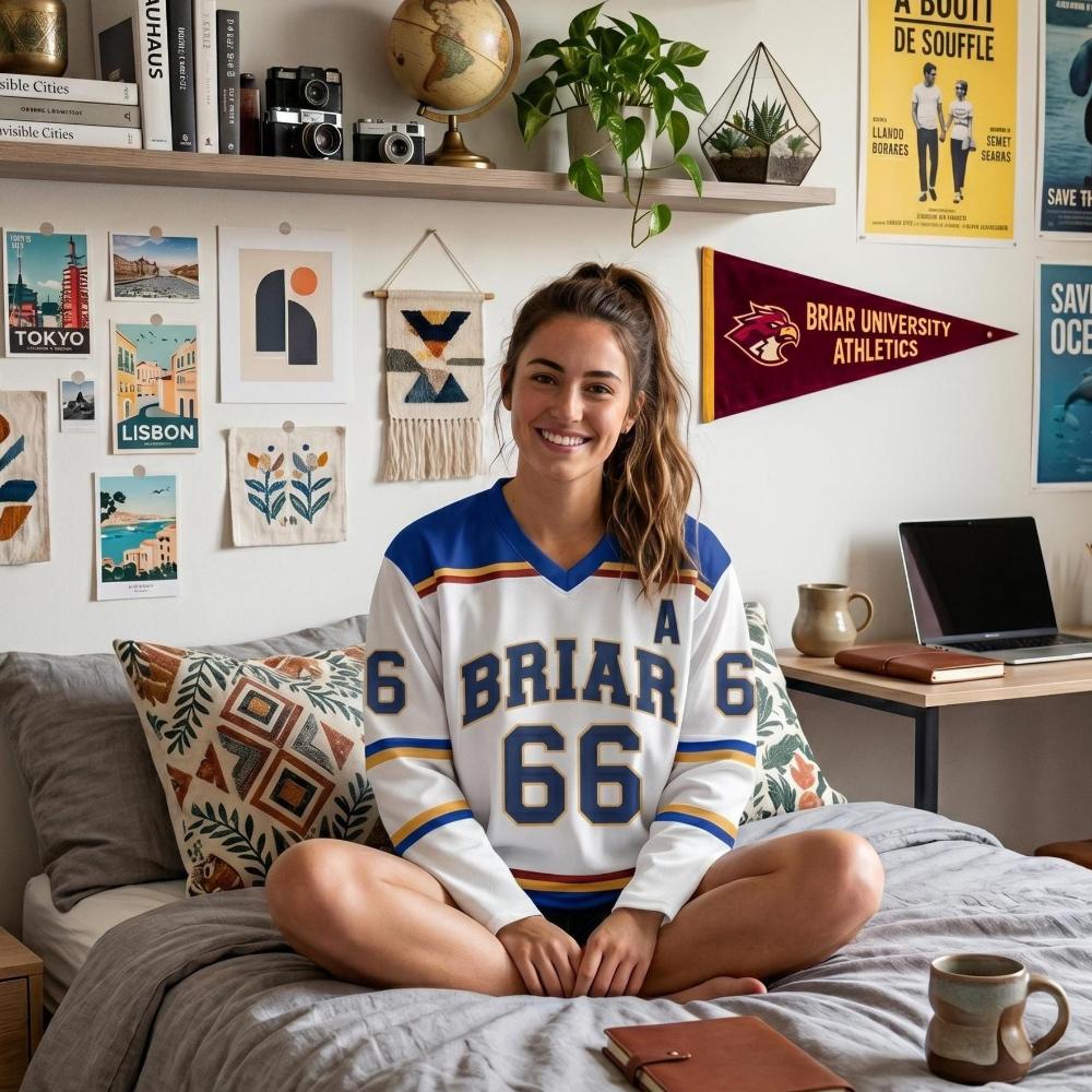 26 Außerhalb des Campus Briar University Eishockeytrikot Graham 44 22 DI LAURENTIS 66 Tucker 46 Langarm-T-Shirt für Erwachsene und Kinder