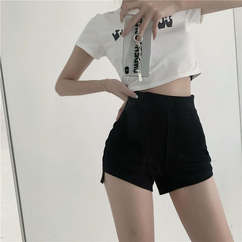 Lisa-Style Hip-Hop Jazz Black Slimming Shorts - Spicy Tight Hip-Hugging Elastic Hot Pants