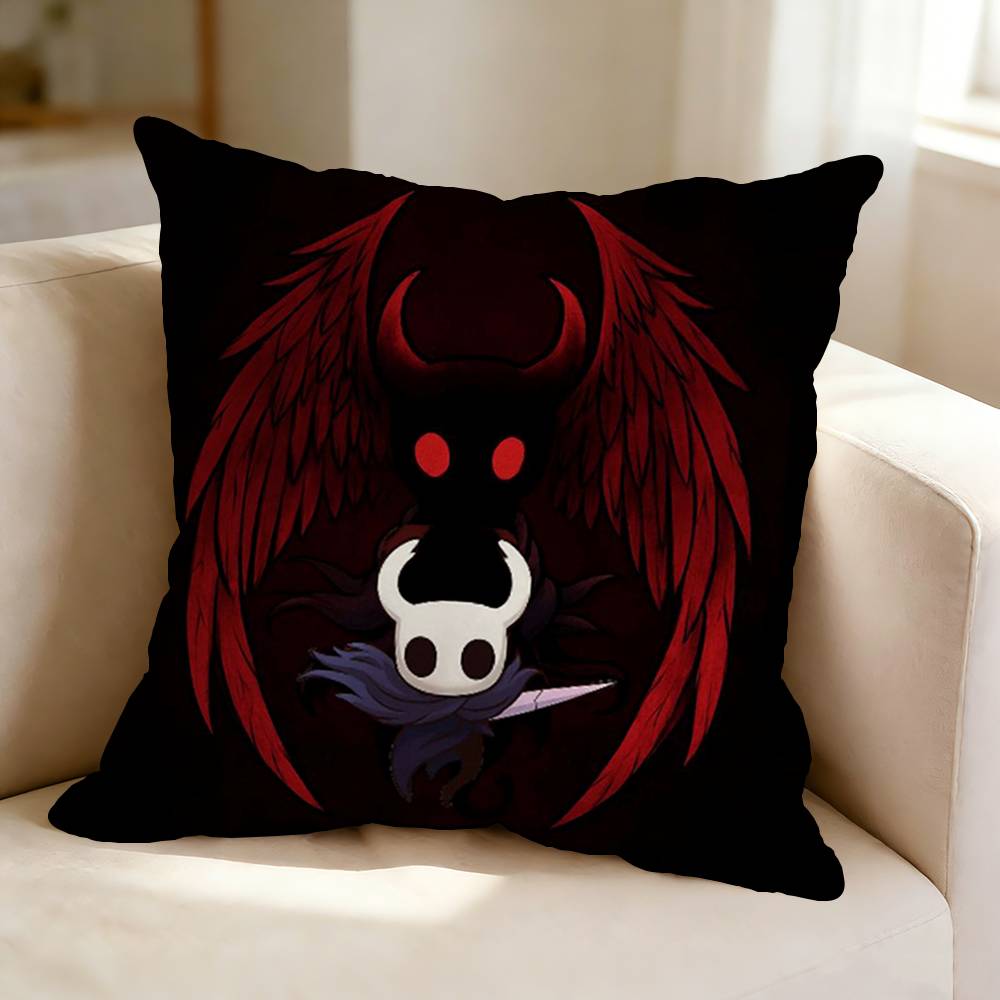 Hollow Knight TThe Knight Square DoubleSided Printed Pillow Case Bedroom Bedside Pillow Sofa Cushion Cover
