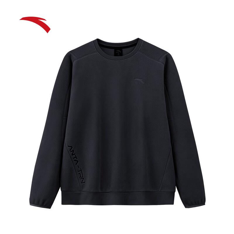 ANTA Men's Fleece-Lined Crewneck Pullover Sweatshirt