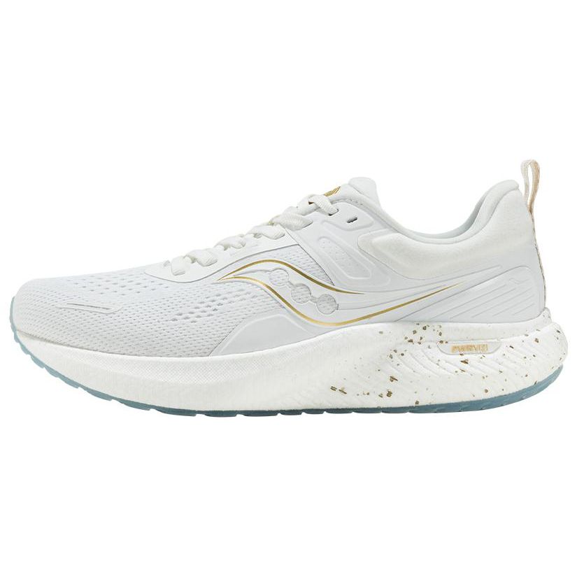SAUCONY Surge 2 Lightweight Comfortable Slip-Resistant Durable Low-Top Marathon Running Shoes Unisex Running Shoes White Gray S28193-1