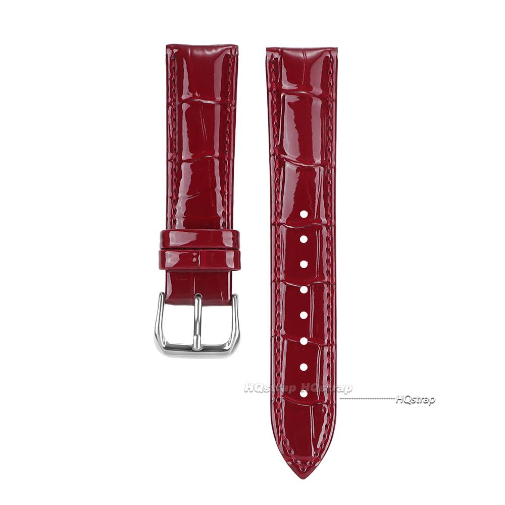 Leather Calfskin Strap 16mm 18mm 20mm 22mm Slub Pattern Watchband for Women Men Sport Watchband 12 14 19 21 24mm Universal Belt