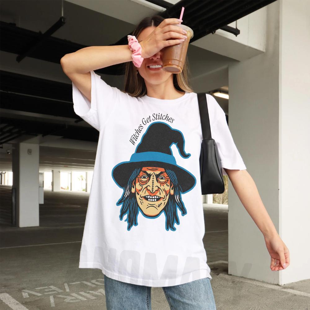 Witch TEE Get Stitches Gothic Y2k Top Women Clothes Graphic T Shirts