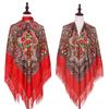 160*160Cm Women Russian Scarf Luxury Floral Print  Scarves Wraps Big Size Handkerchief Babushka Bandana Beach Travel Shawls
