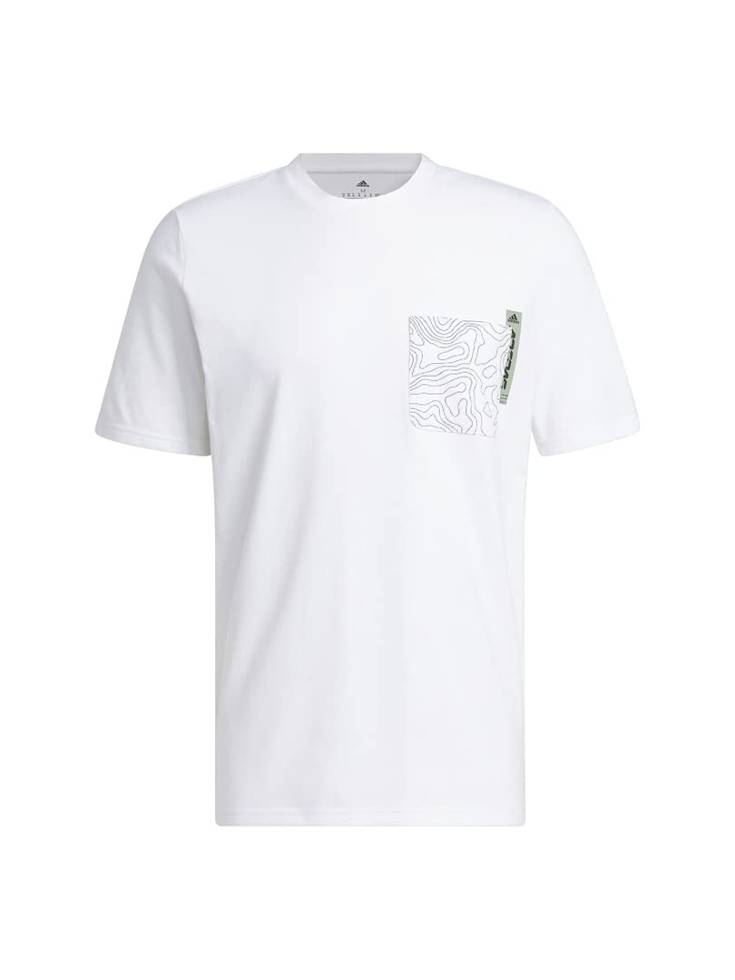 

Adidas City Escape Graphic Pocket Short Sleeve ENC41 White Medium T-Shirt Men s (H49665)