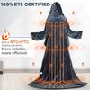 Manta Elétrica Macia Vestível com Bolso para Pés, Mangas e Capuz, Aquecimento para o Corpo Inteiro, Padrão dos EUA