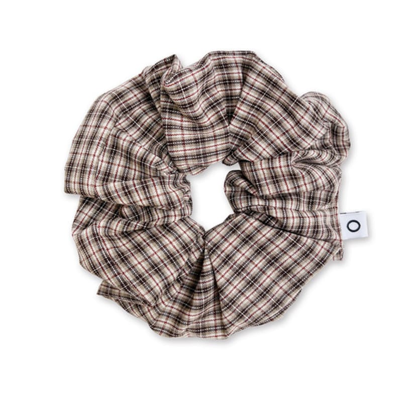 NOUGHT O Logo Check Scrunchie