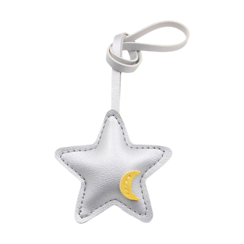 Innovative Star Shaped Keychain Lightweight PU Bag Pendant Stylish Bag Charm for Modern Lifestyle Home and Car Decors
