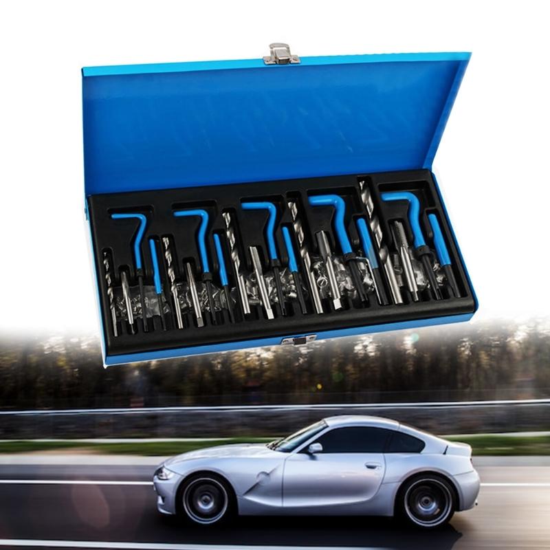 Multiple Sized Thread Repair set 131pcs with High Speed Steel Inserts Precisions Thread Repair set for Mechanical Fixes
