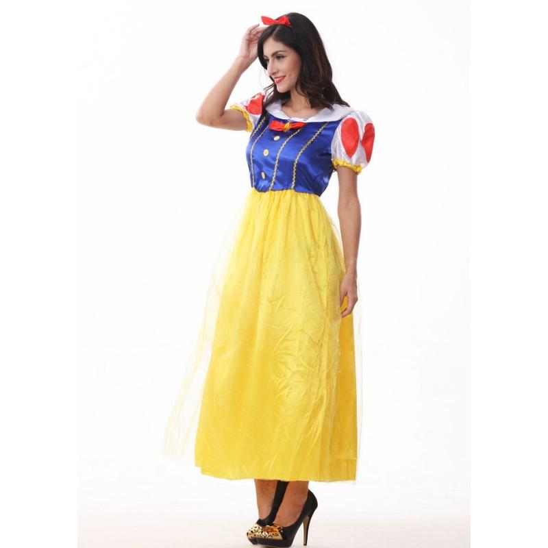 Halloween costume, long dress, Snow White costume, disco costume, masquerade costume.