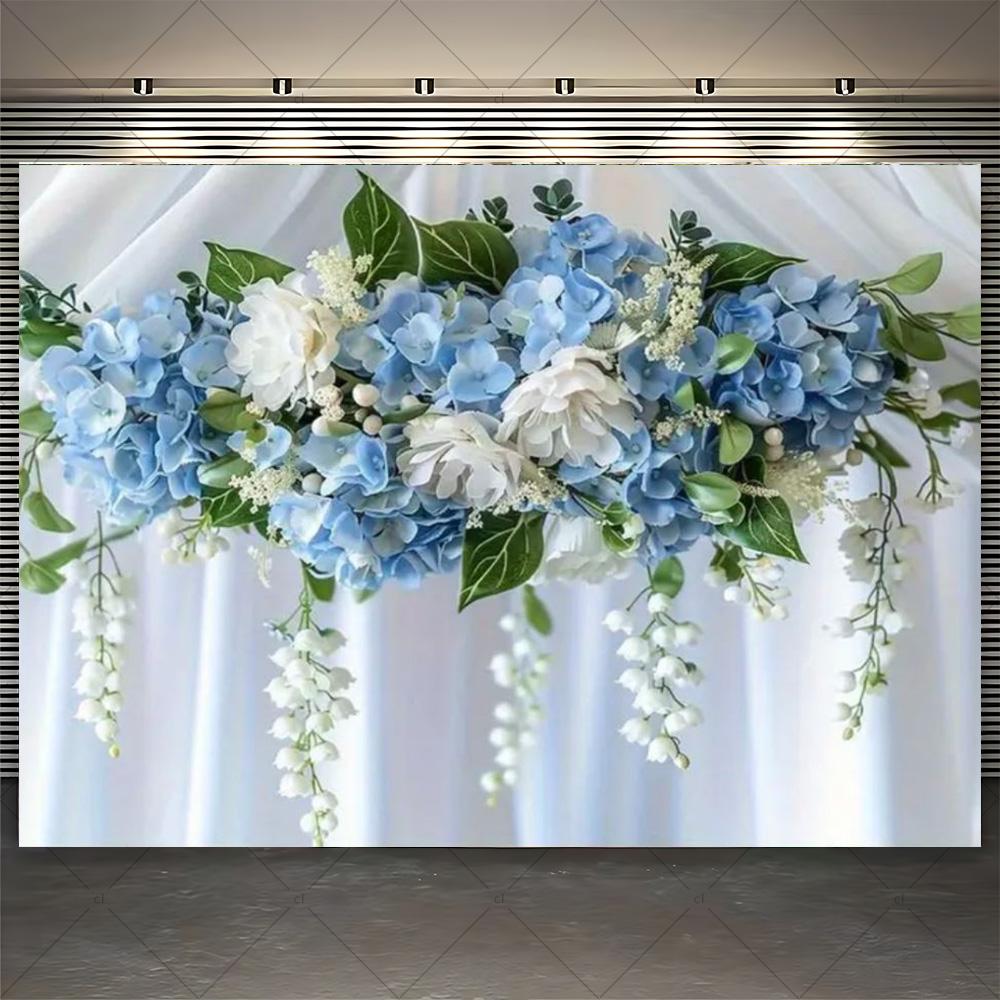 Floral Flower Wall Photoshoot Backdrop Wedding Bridal Shower Engagement Ceremony Party Photography Background Photo Studio Props