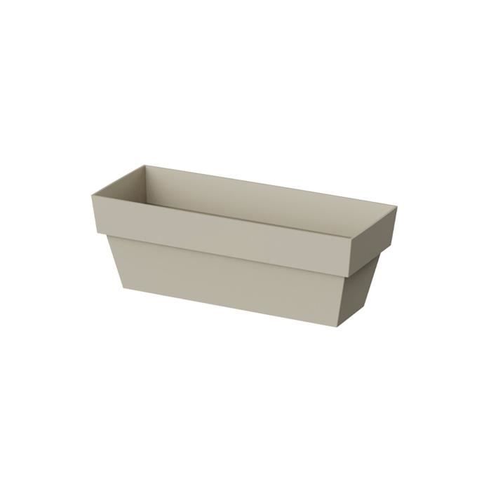 Jardinière Limited 12x30cm Ecru Plastiken - GENERIQUE - Blanc - Jardinière - Plastique - Rectangulaire