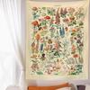 VIKAMA French Vintage Flowers and Vines Decorative Tapestry Home Living Room Bedroom Decorative Background Cafe Study Tapestry