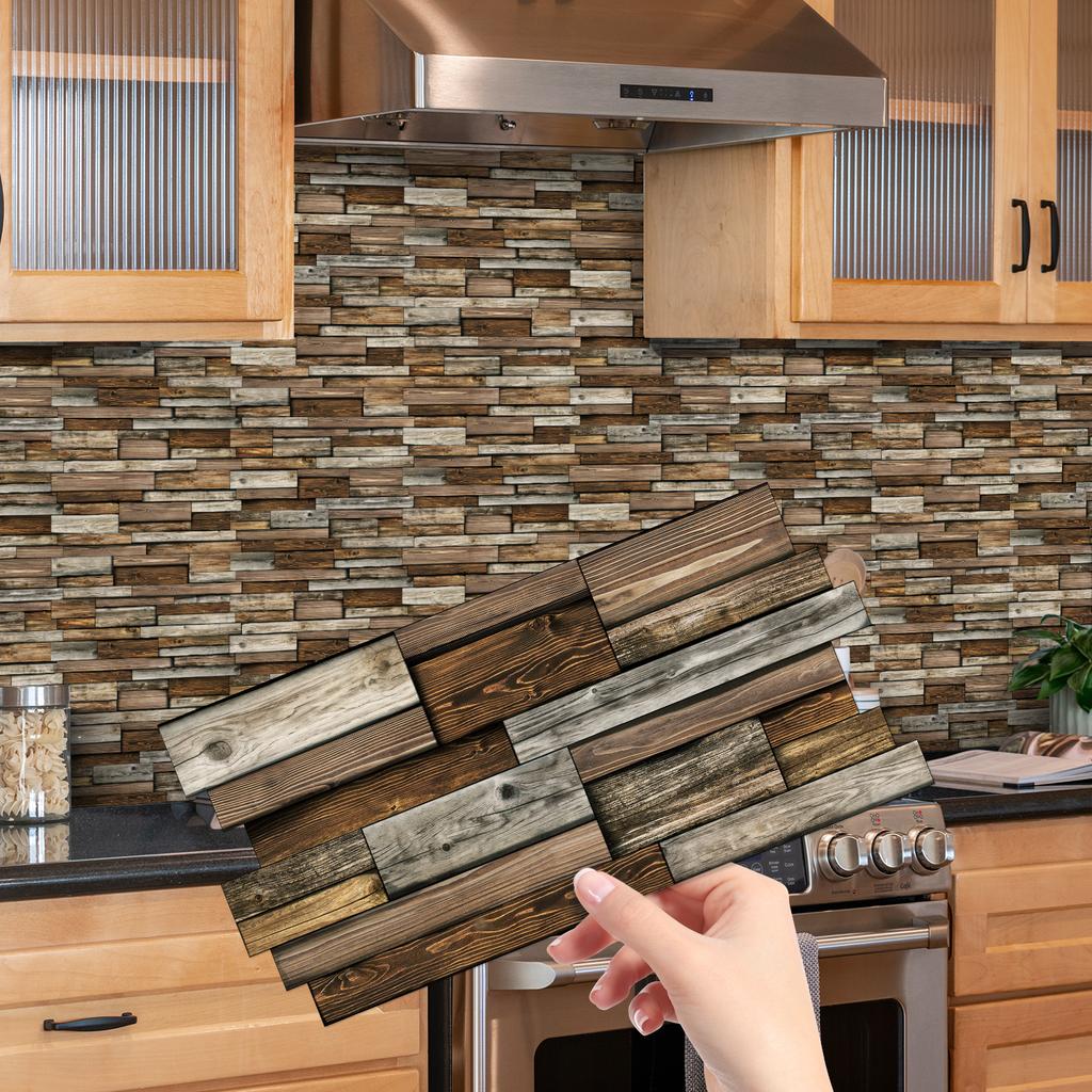 12/24/48pcs Peel And Stick Tile Sticker Self Adhesive Stick On Tile Backsplash For Kitchen Bathroom, Bedroom Decoration