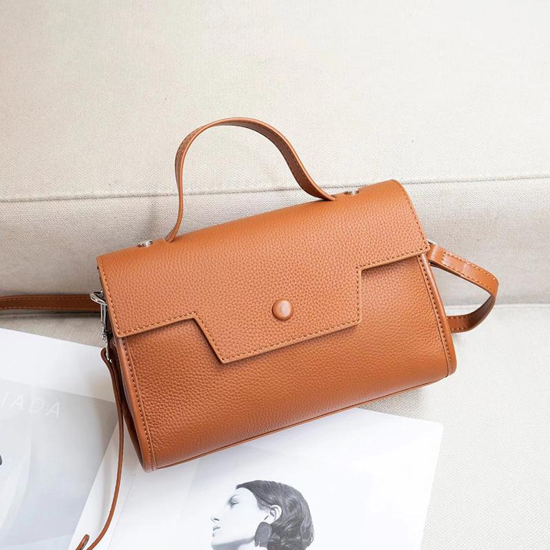 High-Quality Genuine Leather Handbag 2025 Autumn Winter New Single Shoulder Crossbody Bag Cowhide Stylish Fashion Women's Bag Trendy Small