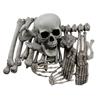28 Pack Skeleton Bone and Skull Halloween Skeleton Bone Figurine for Halloween Spooky Graveyard Ground Decoration