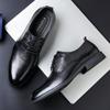 2025 leather shoes genuine leather men's business dress men's shoes British style wedding derby shoes men's high-end sense non-slip pure leather