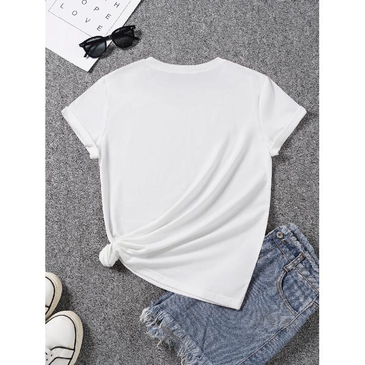 Estilo suave y salvaje Estampado de leopardo lazo rosa con adornos de pedrería camiseta de cuello redondo de manga corta para mujer Camiseta Primavera y Verano