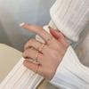 Crystal Joint Knuckle Rings Gold Mid Finger Rings Stackable Rings Set Jewelry for Women and Girls (5PCS)