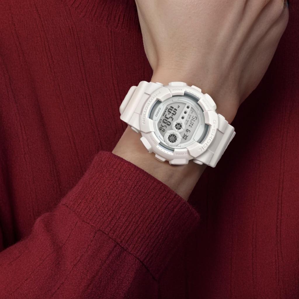 CASIO GShock Steel 200m Waterproof Quartz Movement Resin Strap Watch Men's Watches Gray Dial GD-100WW-7