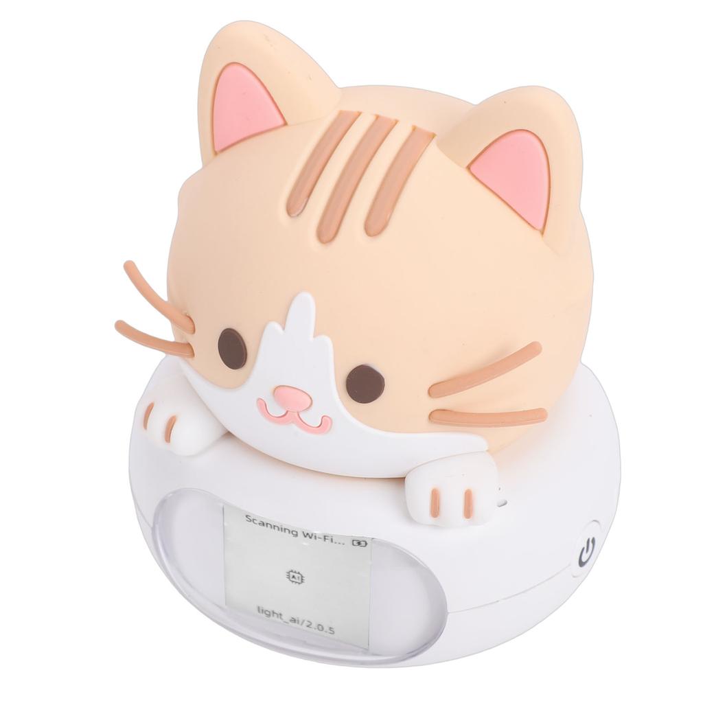 AI Desk Robot Companion Cute Night Light for Bedside Smart AI Learning Chat Robot with Voice Commands for Home Cat