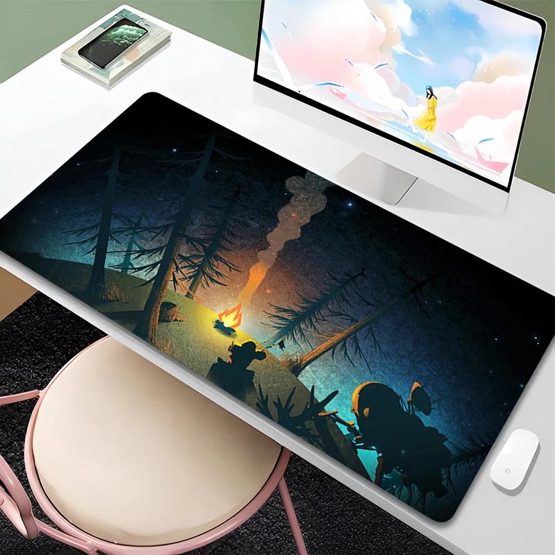Mouse Pad XXL Cartoon Anime HD Print Desk Mat Laptop Outer Wilds Keyboard Pad PC Gaming Accessories Mousepad Star Sky Mouse Mat