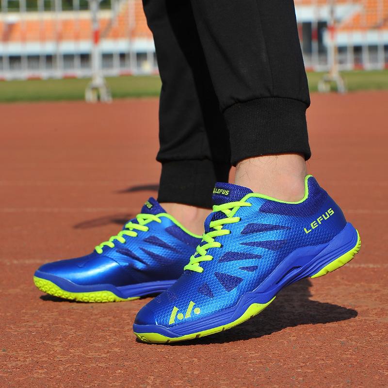 

Професійне взуття для бадмінтону чоловіче взуття надлегке для приміщень амортизація дихаюче парне взуття для бадмінтону молодіжна гра в бадмінтон 45 синій