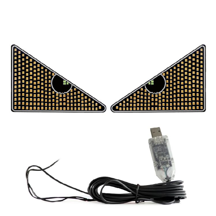 Flexible LED Car Lamp Programmable Devil Eye Light Eye Catching LED Car Display for Creative Vehicle & Business Lighting