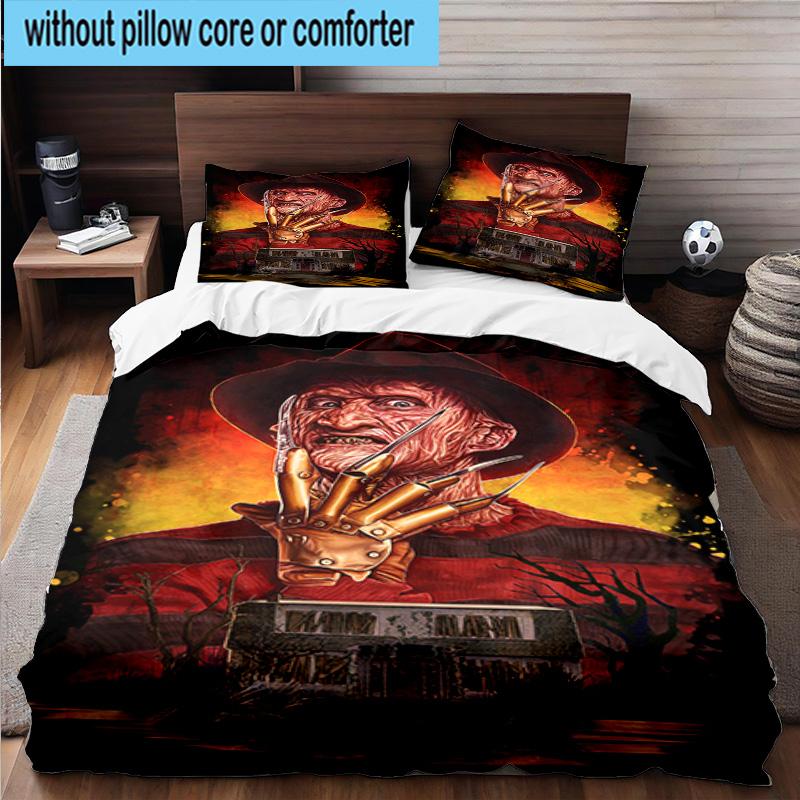 3PCS Halloween Horror Night 3pcs Bedding,Including 3PCS Duvet Cover And 2pcs Pillowcases Perfect for Christmas,Ideal for Bedroom, Dormitory