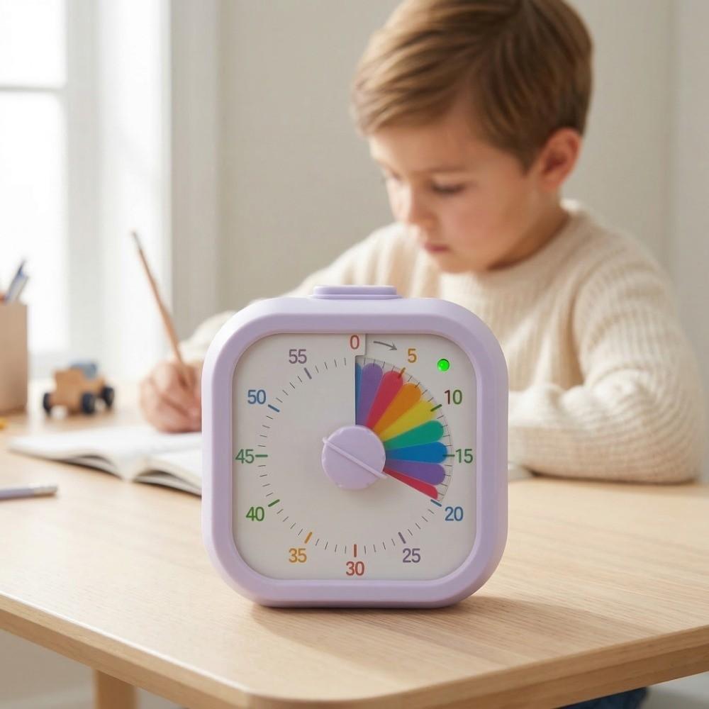 Multifunctional Visual Timer Rainbow Display Kitchen Timer Countdown Timer Clock Classroom Use