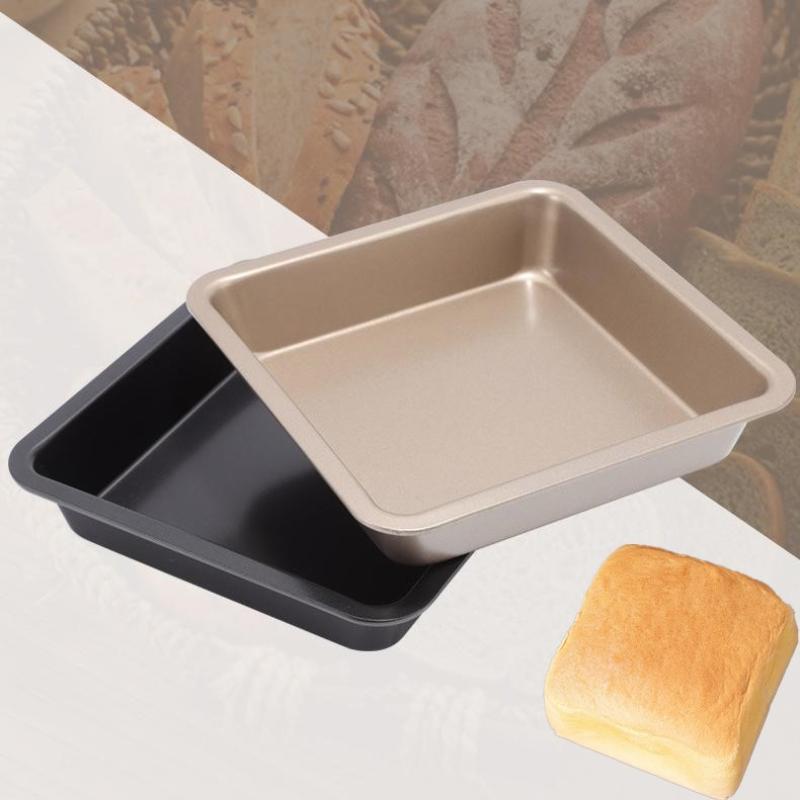 6/8 tum Fyrkantig Bakplåt Non-Stick Kolstål Rostbrödskaka Bröd Baguette Ugn Bakverk Paj Pizza Kakform Bakform