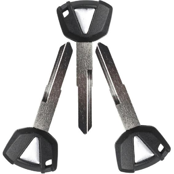 3PCS Duplicate Key Blank Key Uncut Replacement for Kawa-saki Ninja 650 Ninja1000 Versys650 1000 Vulcan s 650 Nomad KLR 650 KLX ZX-6R ZX-10R ZX-14R