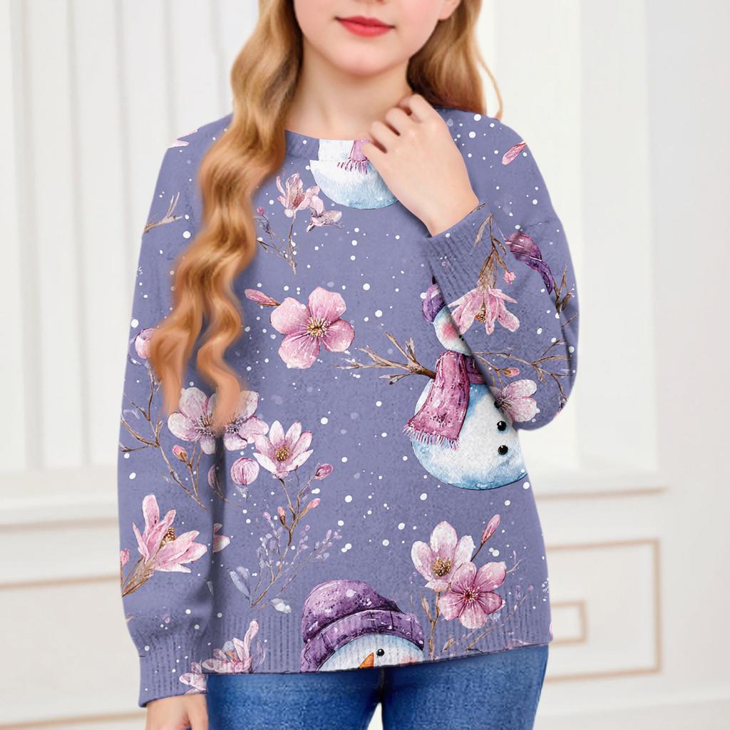 Christmas Day Sweatshirts For Children Boys And Girls Knit Sweater Cute Shirt Fall Crewneck Pullover Tops