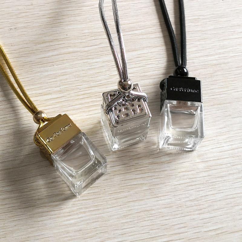 Car Hanging Perfume Empty Bottle Pendant Fragrance for Essential Oil Air Freshener Ornament Auto Accessories Interior Decoration
