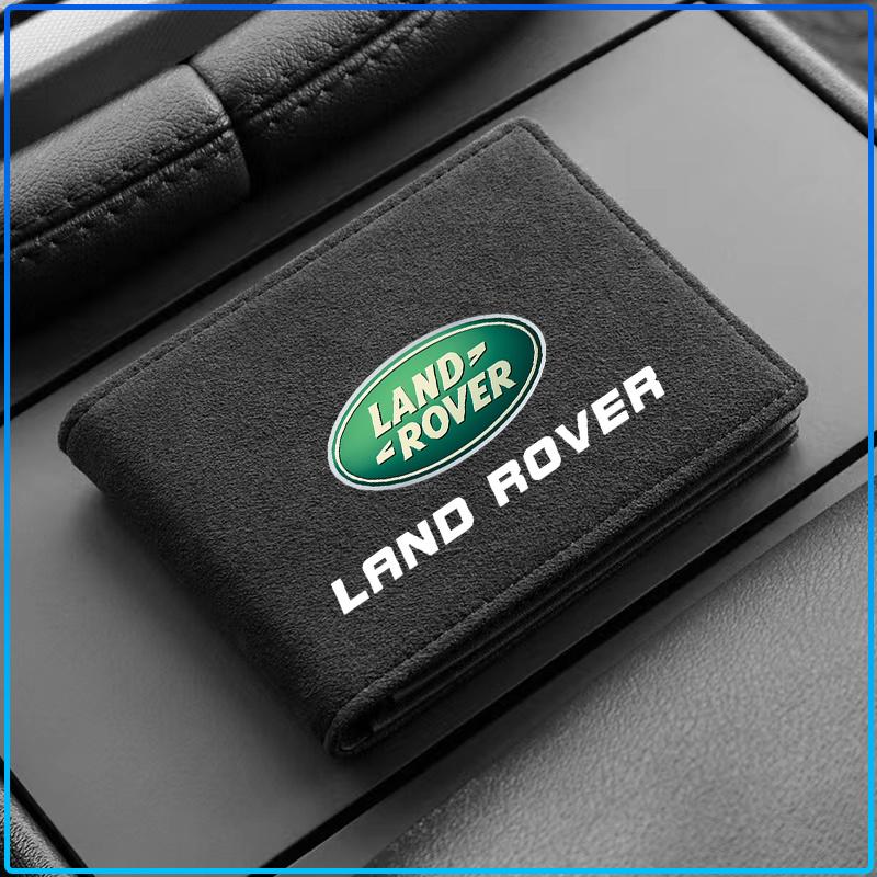 PU Leather Credit Card Case Car Driving Documents Protective Case For Land Rover Freelander 2 L2 L319 L462 LF Range Sport Evoque L322 Discovery 2 3 4
