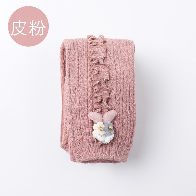

Girls Stretch Tights For Babies And Children, Casual Pants And Leggings L розовый